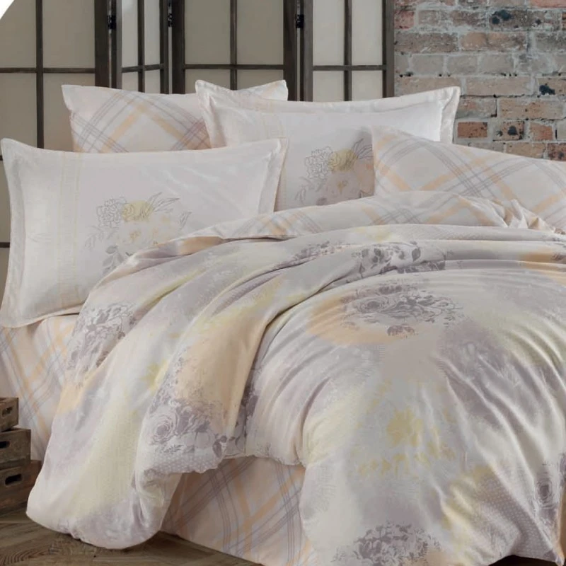 Луксозен спален комплект  HB  Cecilia   Yellow 100% cotton , Satin