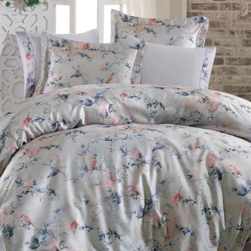 Луксозен спален комплект  HB  Julia   Beige 100% cotton ,  Saten / Crash