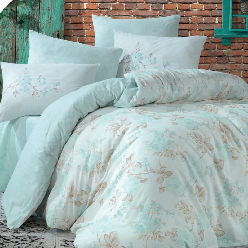 Луксозен спален комплект  HB  Alise   Green 100% cotton , Ranforce