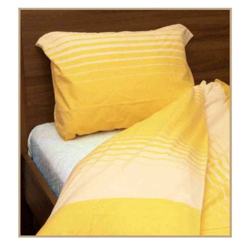 Спален комплект ИТАЛИЯ - STRIPE YELLOW - 3 части, 100% ПАМУК