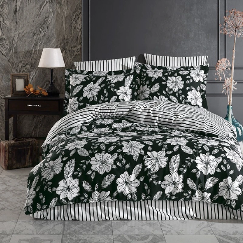 Луксозен спален комплект PRC PIN ET ROSE GREEN 100% cotton , Satin