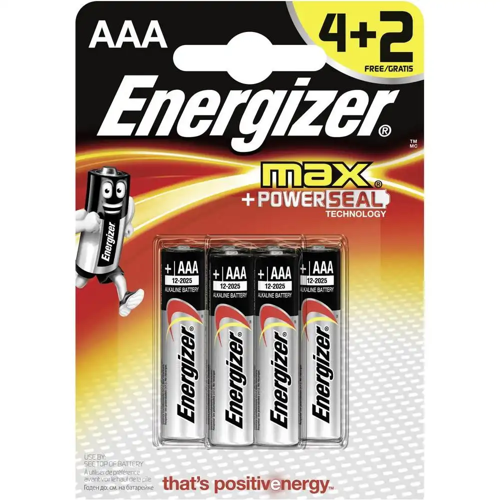 ENERGIZER ALKALINE MAX AAA 1.5V X 4+2  