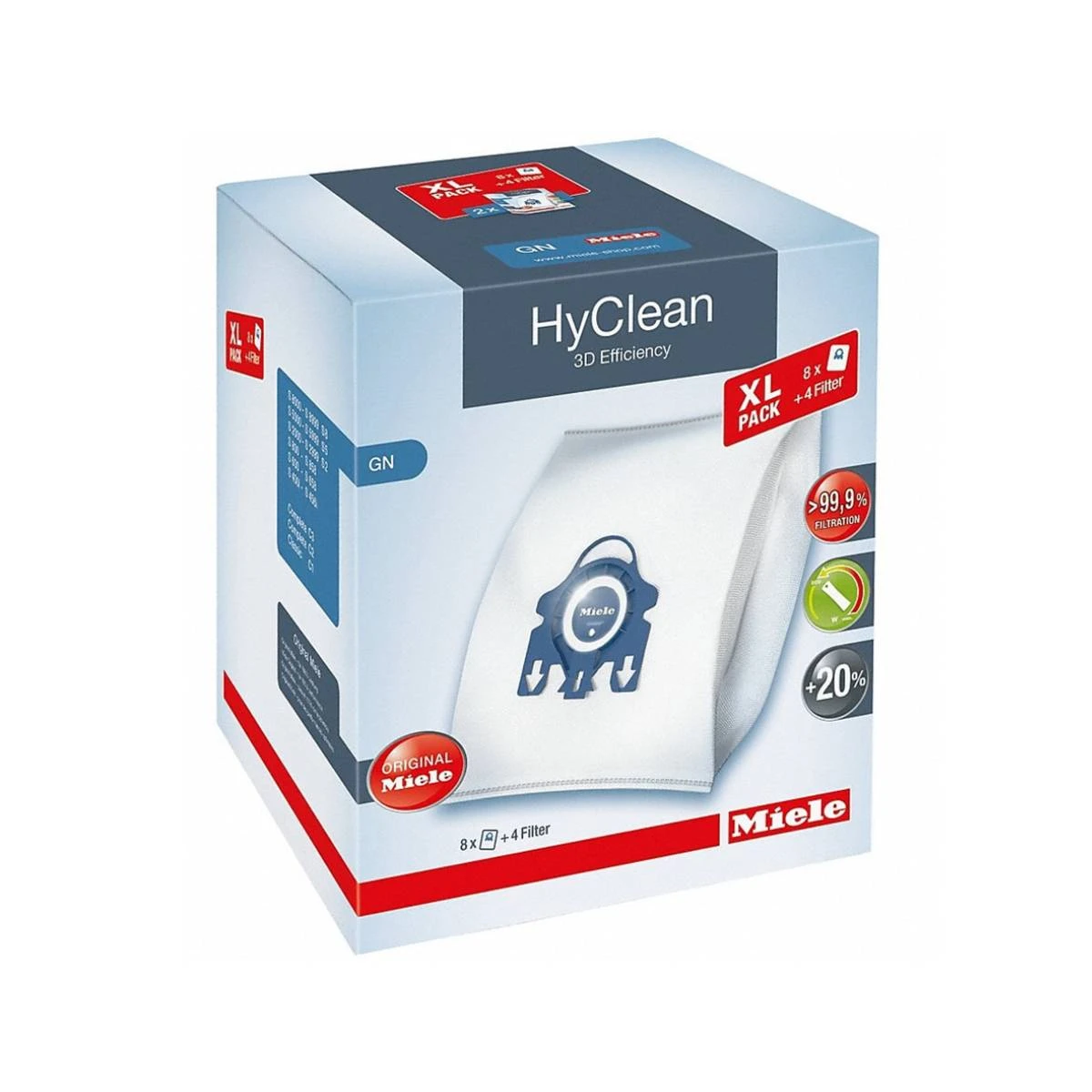 MIELE 10455000 GN XL PACK HYCLEAN 3D х8