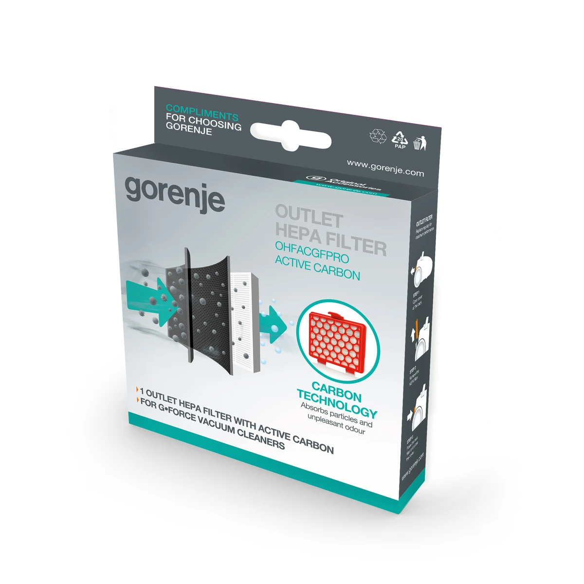 GORENJE OHFACGFPRO 686995 ИЗХ. HEPA АКТ ВЪГЛЕН